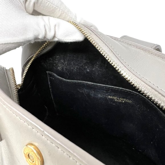 Saint Laurent Small Monogram Cabas Tote Grey - Picture 12 of 13